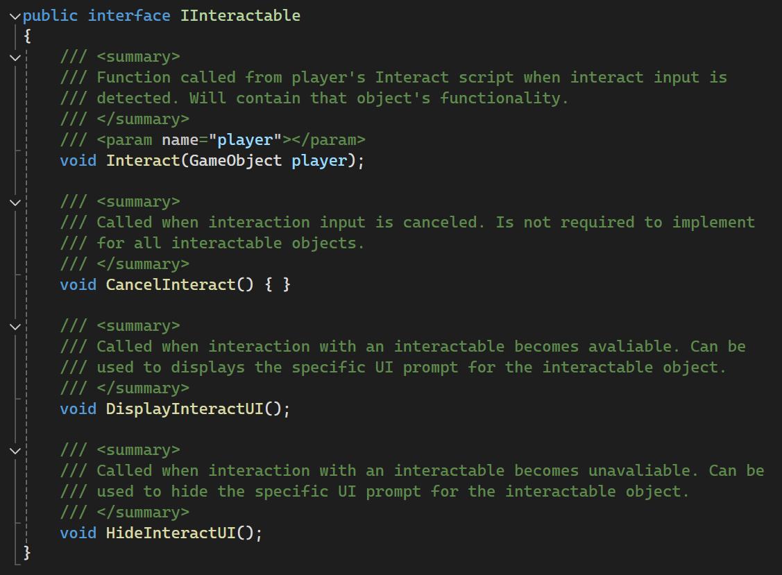 IInteractable scrript